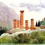 Ruins of the Temple of Apollo in Delphi