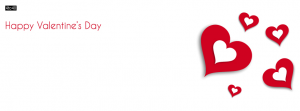 Simple Valentine's Day White Background FB Cover