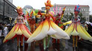 The carnival is a display of colourful costumes, dance, music and rituals for members of Berlin’s ethnic groups.