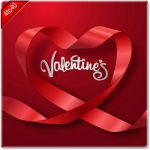 Valentine's Day Red Background Greeting Card