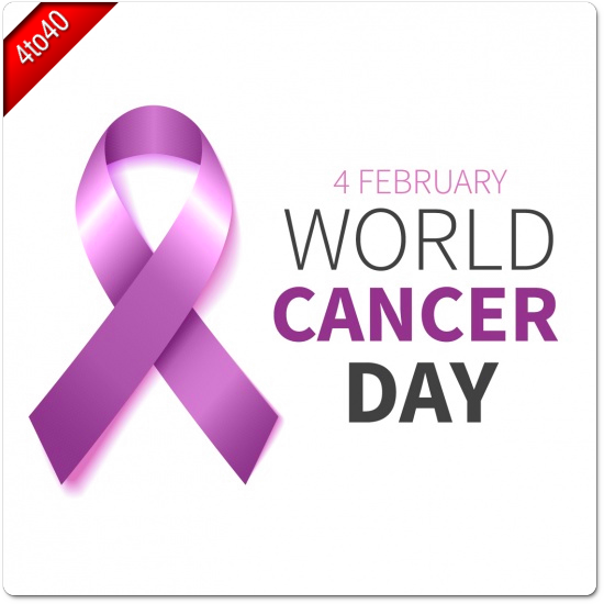 World Cancer Day Violet Ribbon Greeting Card
