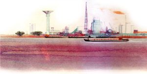 A chemical plant in Turnu Magurelein Southern Romania