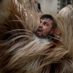 Dancers, known as Kukeri, perform on Sunday during the International Festival of the Masquerade Games in Pernik, near the capital Sofia