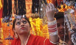 Devotees at Mata Mansa Devi temple, Panchkula