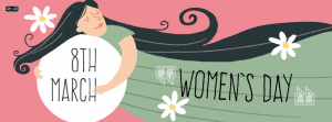 Hand drawn Women's Day Facebook Cover