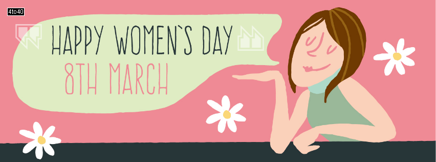 Hand drawn Women's Day Facebook Cover