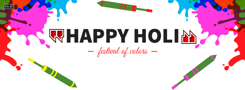 Happy Holi Festival of Colors Facebook Covers