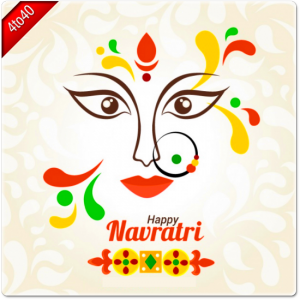 Happy Navratri Designer Greeting Card