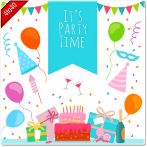 It's Party Time - Happy Birthday Greeting