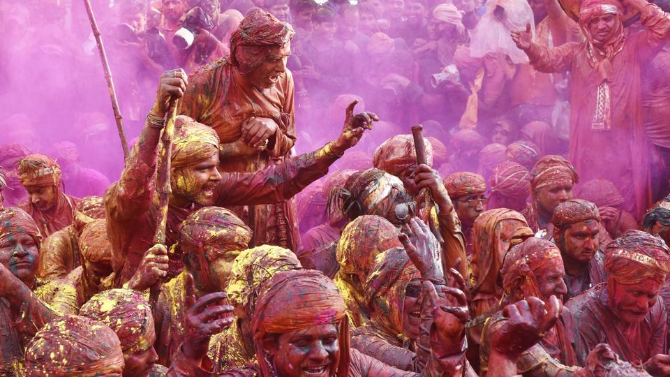 The festival is known to recreate the legendary story, where Lord Krishna,who hailed from Nandgaon, is driven out of Barsana by Radha and her friends after teasing them