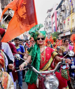 Women participate in a community parade (Shobha Yatra) to mark Gudi Padwa, the Maharashtrian new year, in Mumbai on March 28, 2017