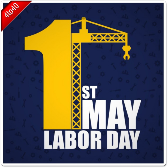1st May Labour Day Crane Greeting Card