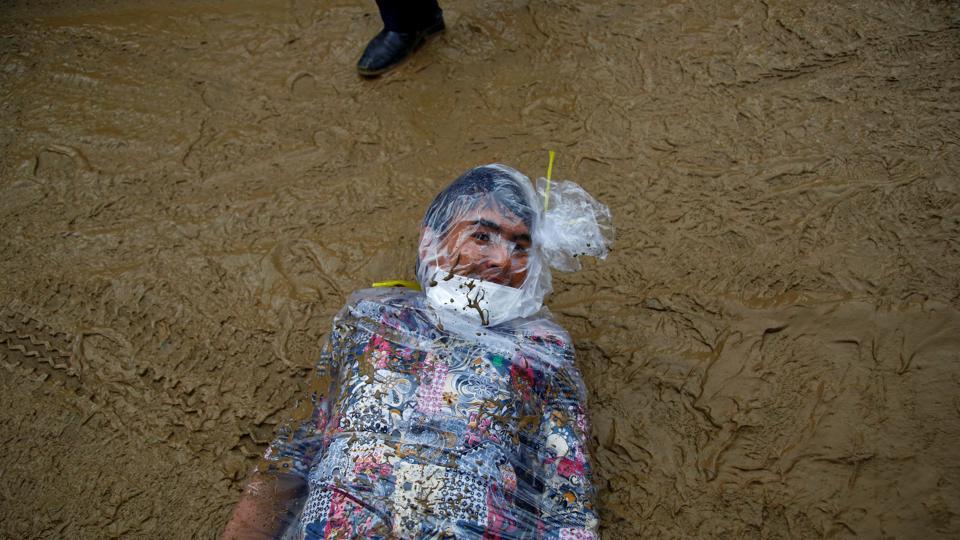 Demonstration to mark Earth Day in Kathmandu, Nepal