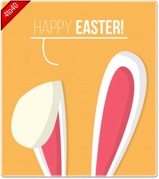 Bunny Ears Easter Greeting Card