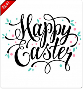 Happy Easter Designer Text Greeting