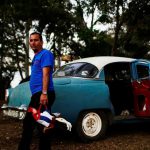 People carrying cockerels in slings or under their arms travel to these venues by horse-drawn carriage, bicycle or in candy-colored vintage American cars.Arenas made of wood and palm fronds operate like fairgrounds. Ranchera music blasts from loudspeakers, roasted pork and rum are sold and tables are set up with dice and card games