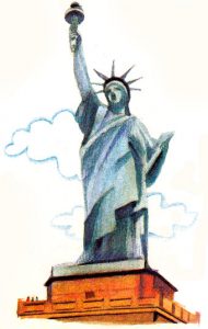 The Statue of Liberty in New York City.