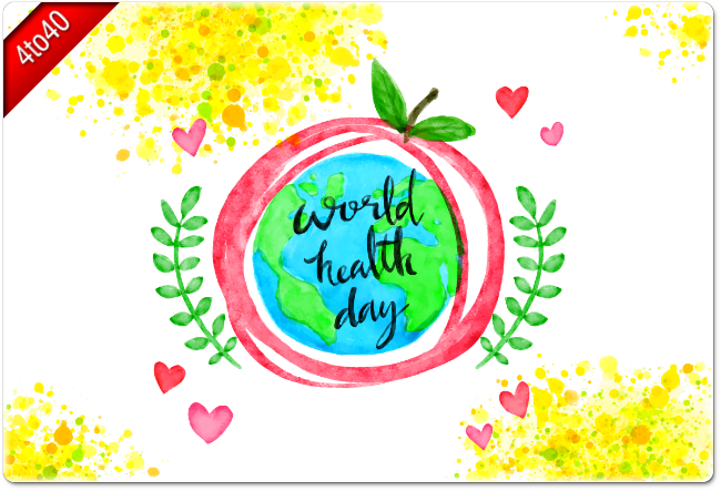 World health day watercolor Greeting Card