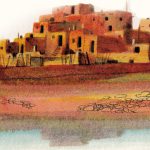An Indian pueblo in New Mexico