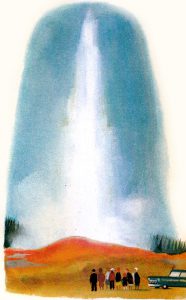 Geysers are a major attraction of the Yellowstone National Park.