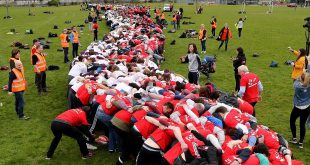Largest rugby scrum