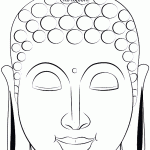 Buddha Face Line Art