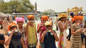 Devotees at Golden Temple on the occasion of martyrdom anniversary of Sikh Guru Arjun Dev in Amritsar