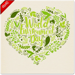 Environment Day Heart Shaped Leaves Greeting Card