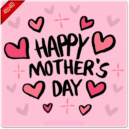 Happy Mother's Day Designer Text Greeting Card