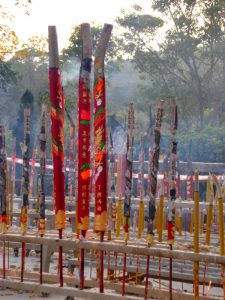 Incense Offering in Buddhist Temple