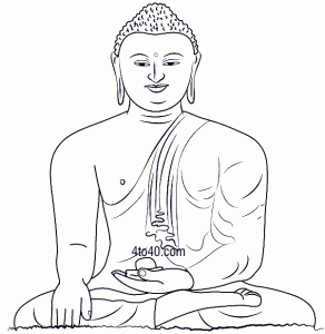 Meditating Buddha Sketch