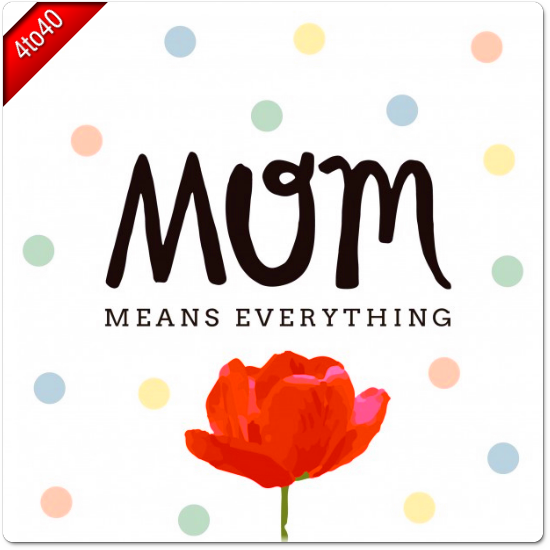 Mom means everything - Greeting Card