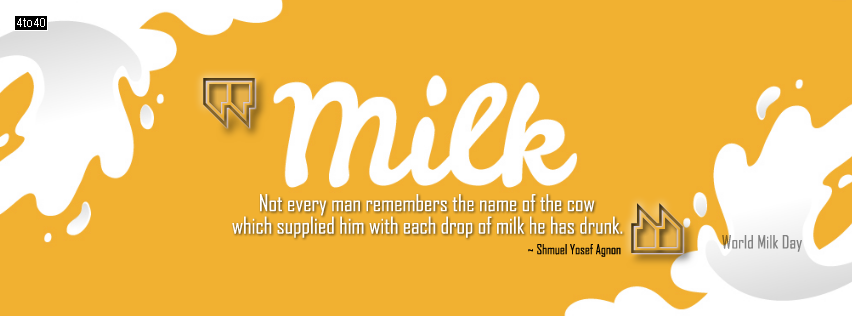World Milk Day FB Cover with quotes