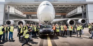 Heaviest aircraft pull by a production car