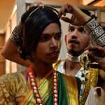 For more than 14 years, this group of 25 members have been promoting the welfare of transgenders through various events. Here, two dancers help each other get ready for a performance