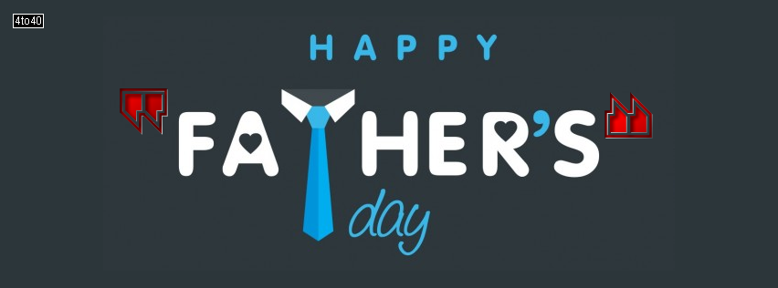 Happy Father's Day Designer Text Facebook Cover