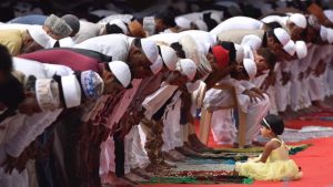 Muslims are celebrating the important religious holiday with prayers as they mark the end of Islam’s holy fasting month of Ramadan