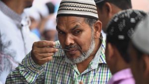 On the day of Eid-ul-Fitr, morning prayers are said and people pay family visits and celebrate with feasts