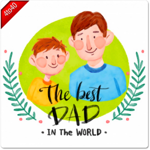 The best dad in the World greeting card