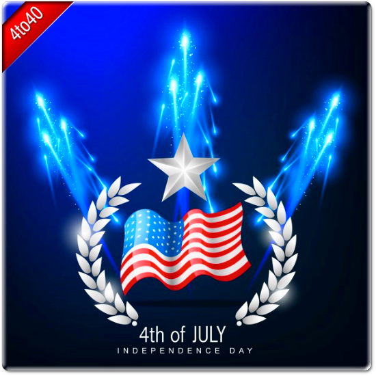 US Independence Day Greeting Card