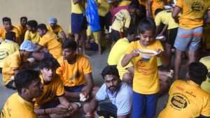 With practice done, it’s now time for a hearty meal.