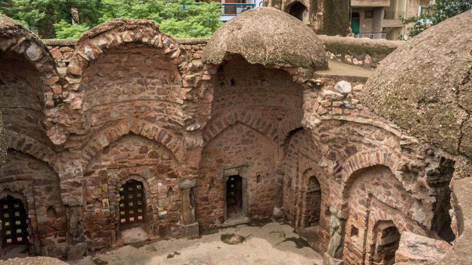 Just another ‘qila’ or fort in the minds of the few locals who seem aware of the monument’s existence, centuries of weathering has clearly taken a toll on the Khirki Masjid where the north-east section of the domed roof has caved in, leaving it further exposed to the elements.