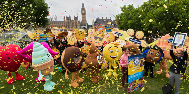 Largest gathering of people dressed as emoji faces