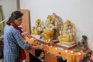 At eCoexist, the idols and the decor is made from biodegradable materials showing that creative decor need not be harmful to the nature.