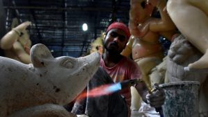 Getting the carrier ready.