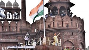 Prime Minister Narendra Modi addressed the nation from the ramparts of Red Fort on the occasion of India’s 71st Independence Day on Tuesday, in New Delhi. (Arun Sharma / HT Photo)9/9 Prime Minister Narendra Modi addressed the nation from the ramparts of Red Fort on the occasion of India’s 71st Independence Day on Tuesday, in New Delhi.