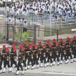 The speech from the Prime Minister is followed by National Anthem and parades by divisions of the Indian Armed Forces and Paramilitary forces.