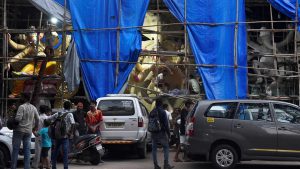 Under the wraps: Finishing touches are on at this Byculla workshop.