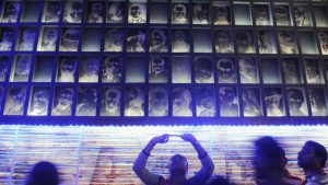 In Behala, the SB Park Durga Puja is a photographer’s delight where old negatives as well as prints are part of the theme. Prints of selfies are handed out as gifts to visitors.