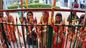 Navratri - loosely translated to nine nights - is a nine-day long festive period celebrated by Hindus across India.